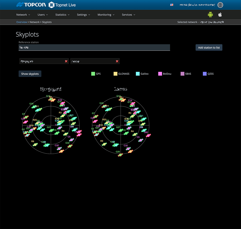 Topcon platform screenshot